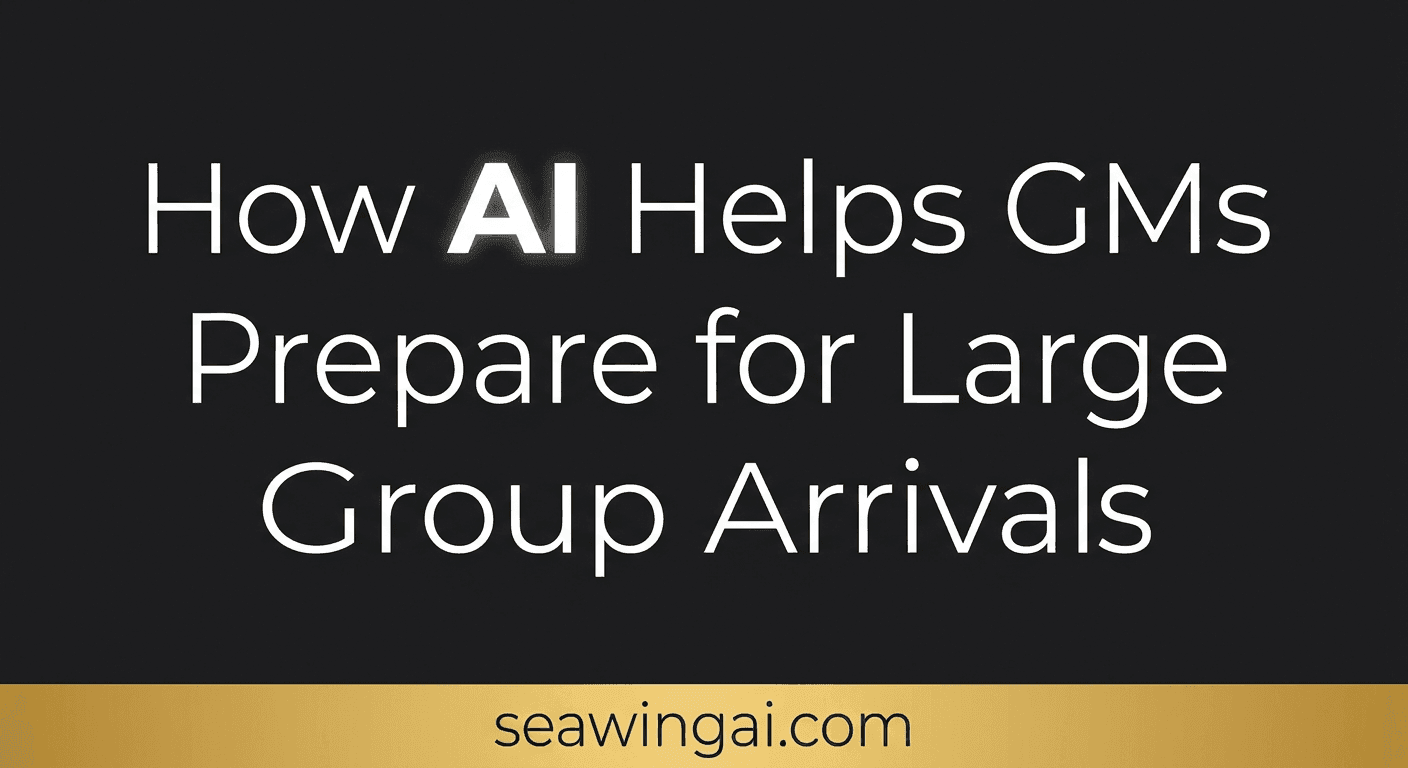 How AI Helps GMs Prepare for Large Group Arrivals